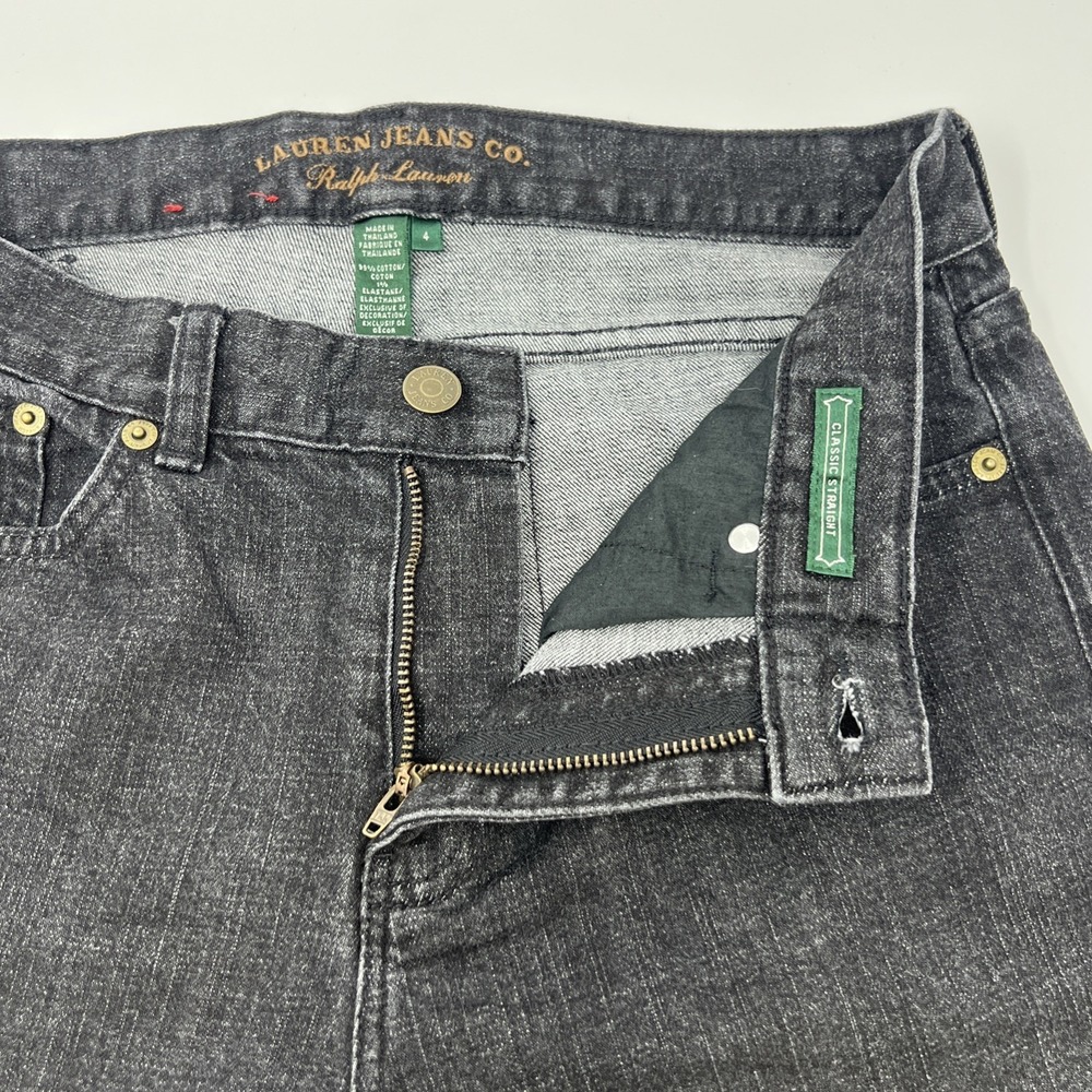 Ralph Lauren Classic Straight Jeans 4 Black Lauren Jeans Co. LRL Denim - Picture 8 of 16